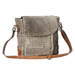 Myra bag womens purse edge flap western  leather purse faux fur boho festival